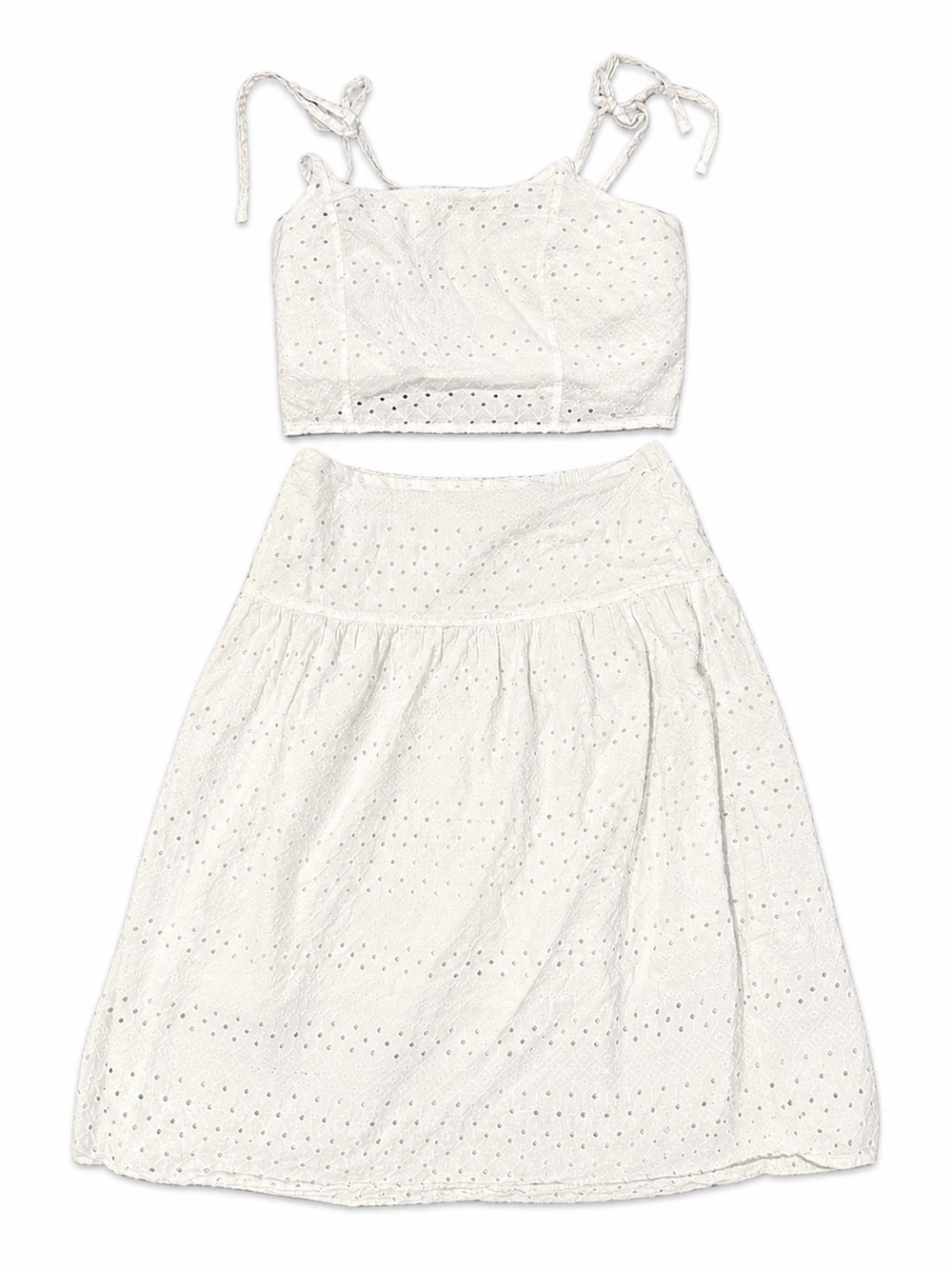Old Navy White Eyelet Two-Piece Set